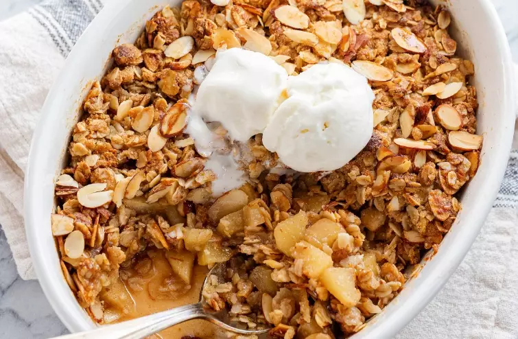 slow cooker apple crisp with oats