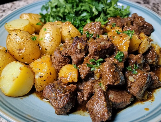 easy crockpot garlic butter steak bites easy crockpot garlic butter steak bites