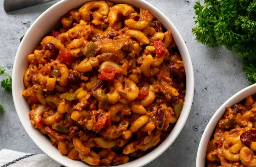 crockpot chili mac with beans crockpot chili mac with beans