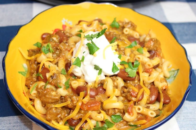 slow cooker chili mac slow cooker chili mac