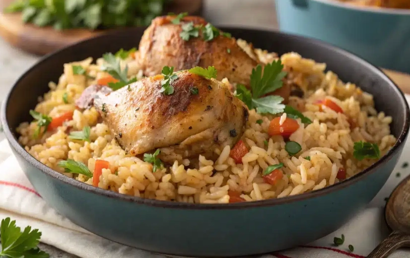 one pot chicken and rice one pot chicken and rice