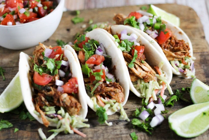 easy crockpot chicken tacos easy crockpot chicken tacos