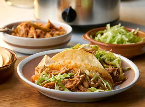 easy crockpot chicken tacos easy crockpot chicken tacos