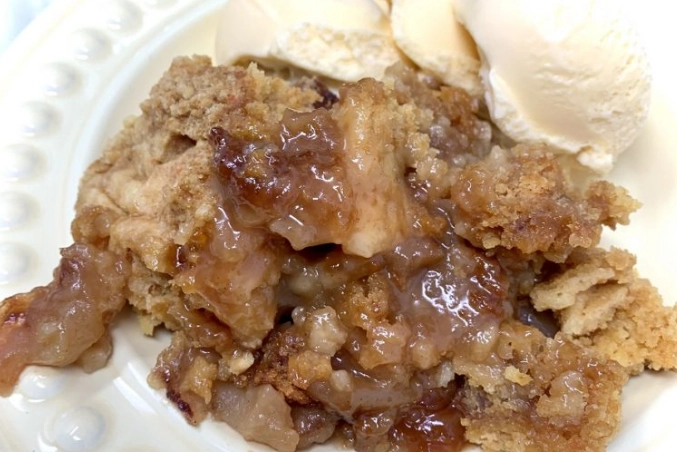crockpot apple crisp with cake mix recipe