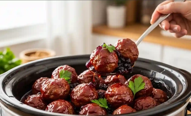 slow cooker party meatballs slow cooker party meatballs