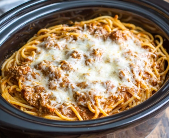 slow cooker pasta with jar sauce