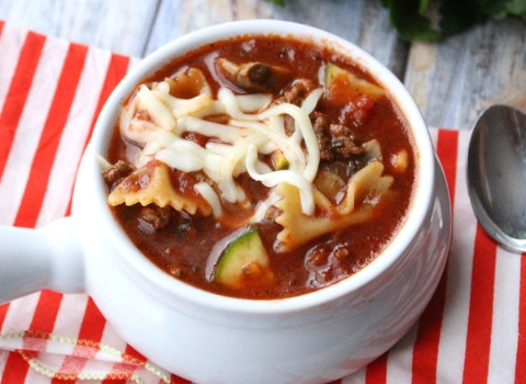 crockpot lasagna soup recipe