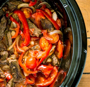pepper steak in crock pot